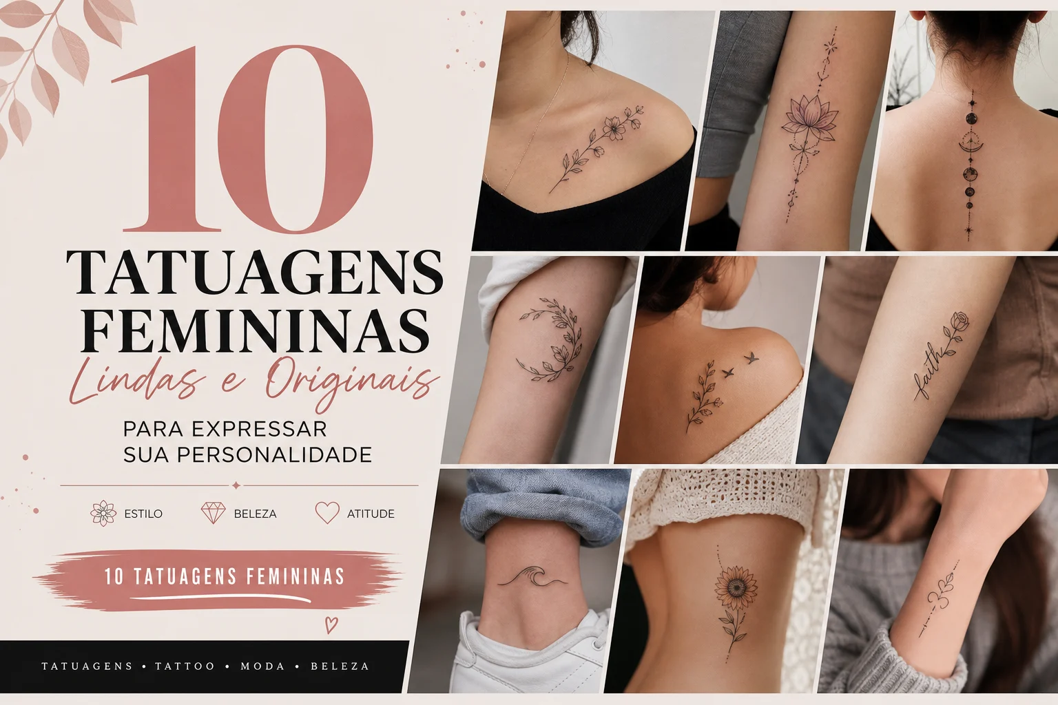 10 Tatuagens Femininas Lindas e Originais para Expressar Sua Personalidade