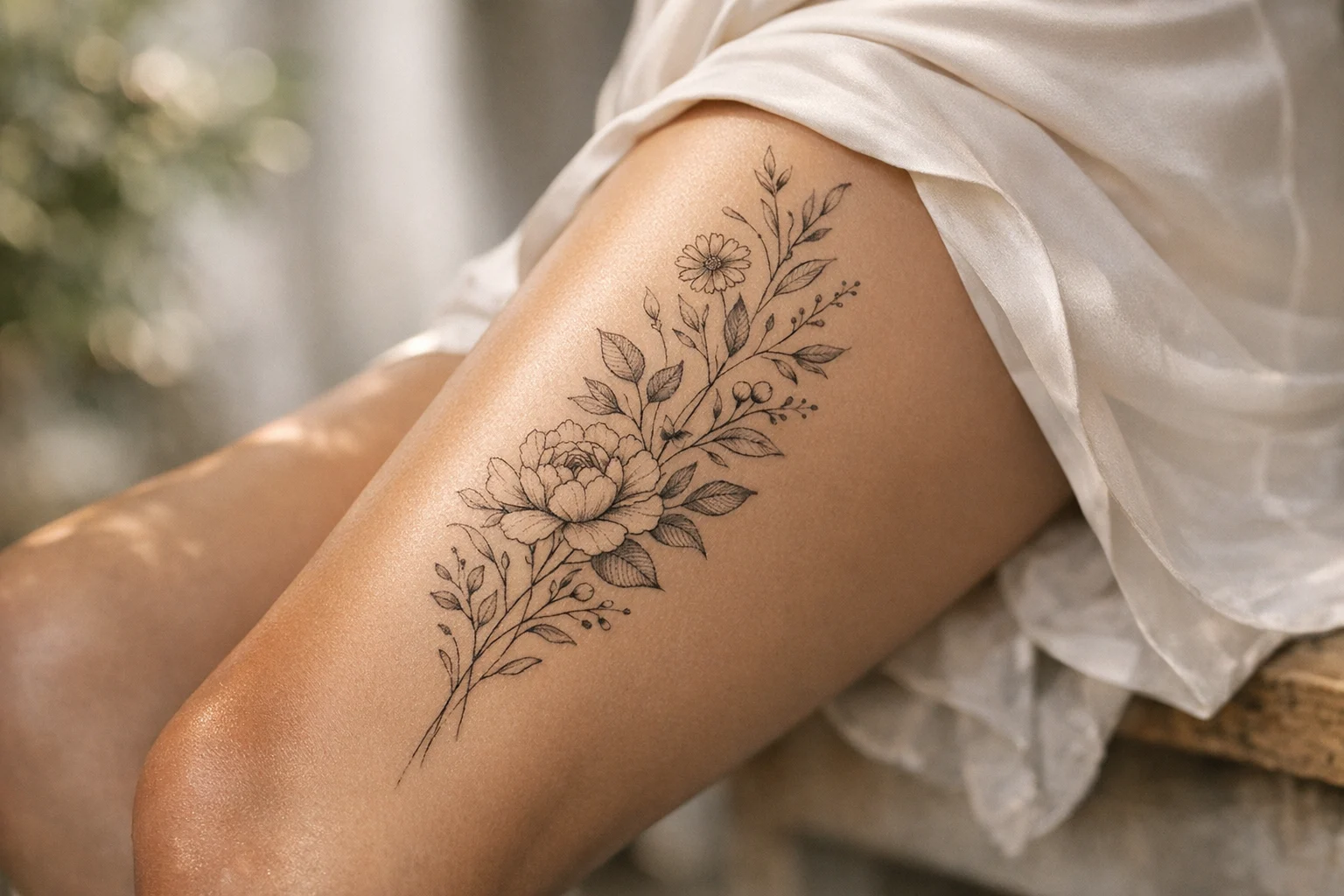 Cobertura de tatuagem na perna: dicas de especialistas para um resultado impecável e feminino