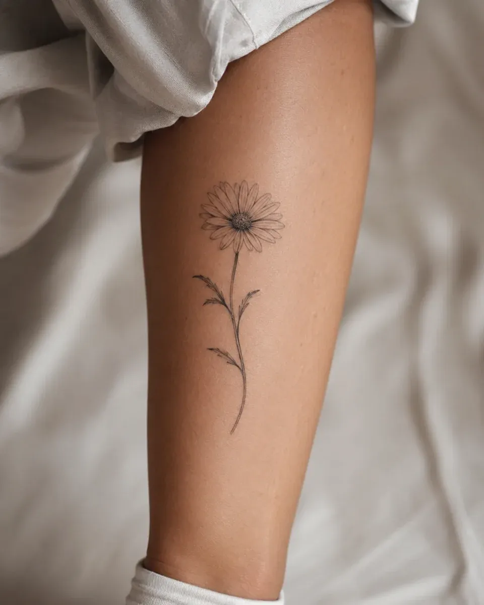 Tatuagem delicada na panturrilha feminina: inspirações elegantes
