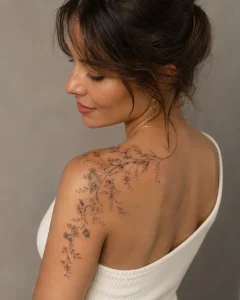Tatuagens femininas no ombro elegantes: ideias delicadas e sofisticadas