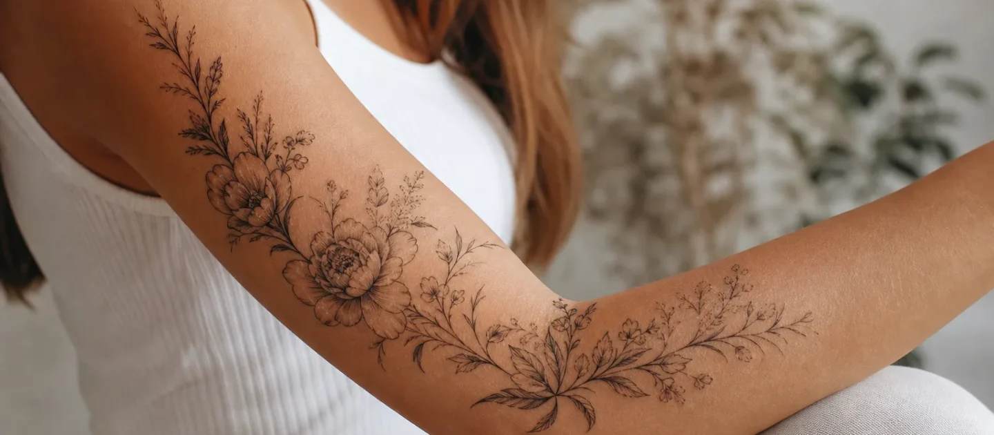 Flores no braço: tatuagens femininas delicadas, significados e ideias