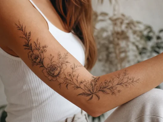 Flores no braço: tatuagens femininas delicadas, significados e ideias