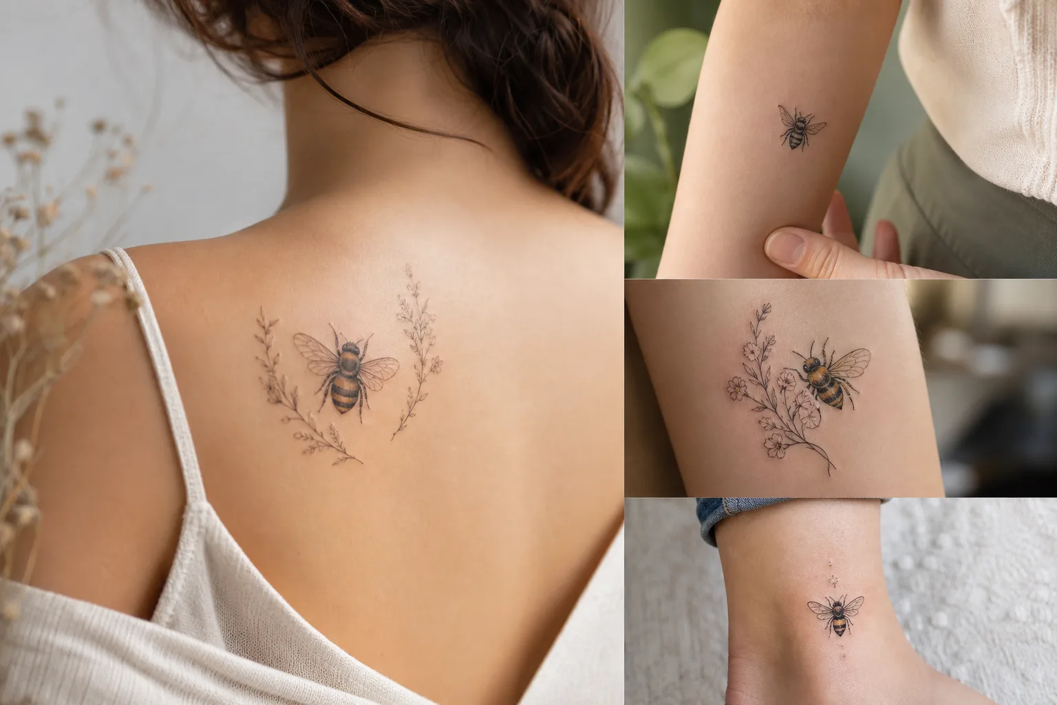 Tatuagem de abelha: significado, estilos e ideias delicadas