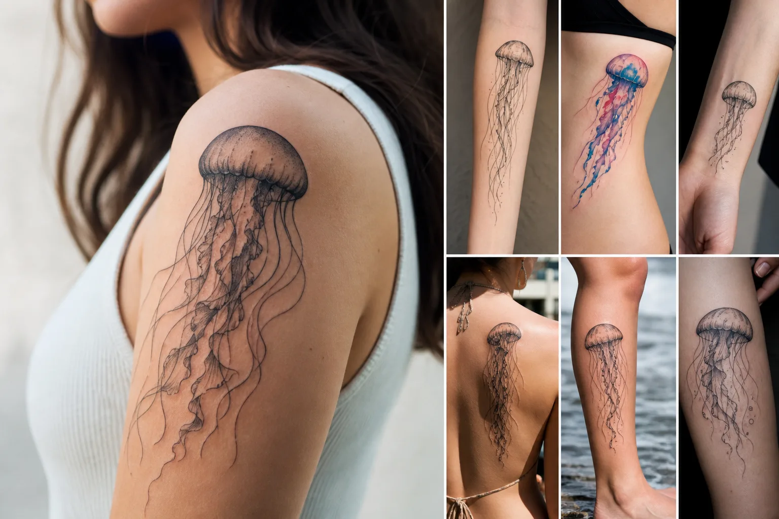 Tatuagem de água-viva: significados e estilos para escolher