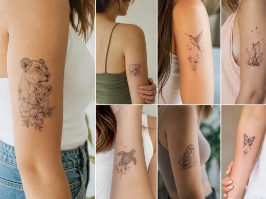 7 tatuagens femininas no braço com animais: significados e ideias delicadas