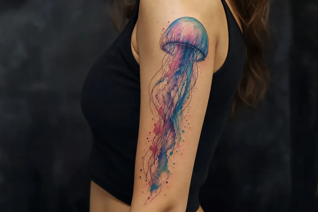 6. Água-viva com cores fluidas