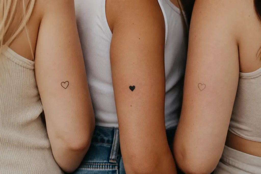 1. Tatuagens de coração em versões diferentes