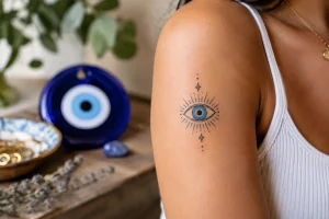 Tatuagem de olho grego: significado e melhores lugares do corpo
