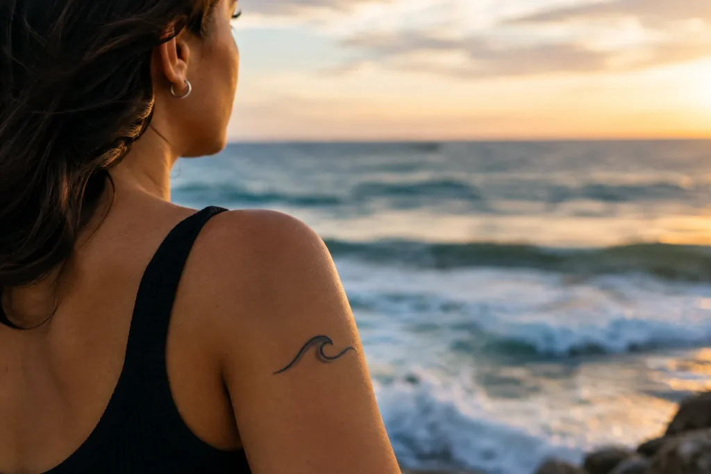 O que significa uma tatuagem de onda?
