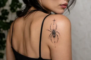 Tatuagem de aranha feminina: ideias, estilos e significados