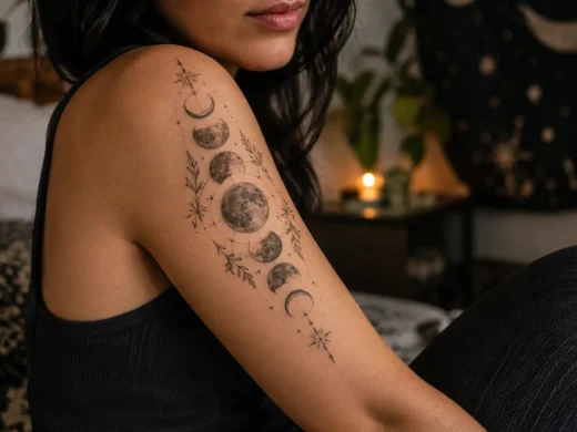 Tatuagem de lua: significados, fases e ideias para escolher o desenho